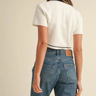 MABLE Button Down Contrast Collared Knit Cardigan-Crop Tops-Trendsi-[option4]-[option5]-[option6]-[option7]-[option8]-Shop-Boutique-Clothing-for-Women-Online