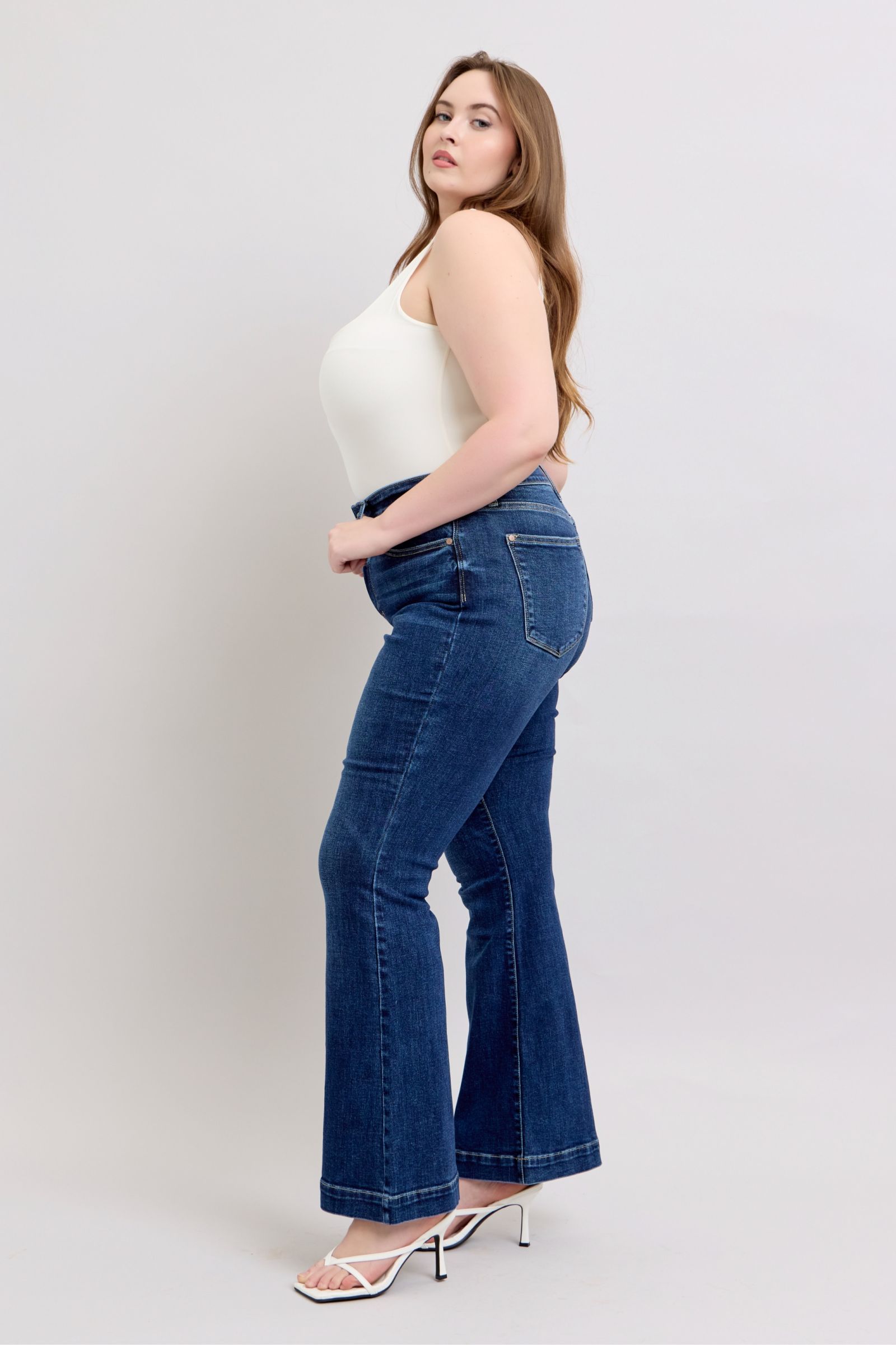 Judy Blue High Rise Flare Jeans-Trendsi-[option4]-[option5]-[option6]-[option7]-[option8]-Shop-Boutique-Clothing-for-Women-Online