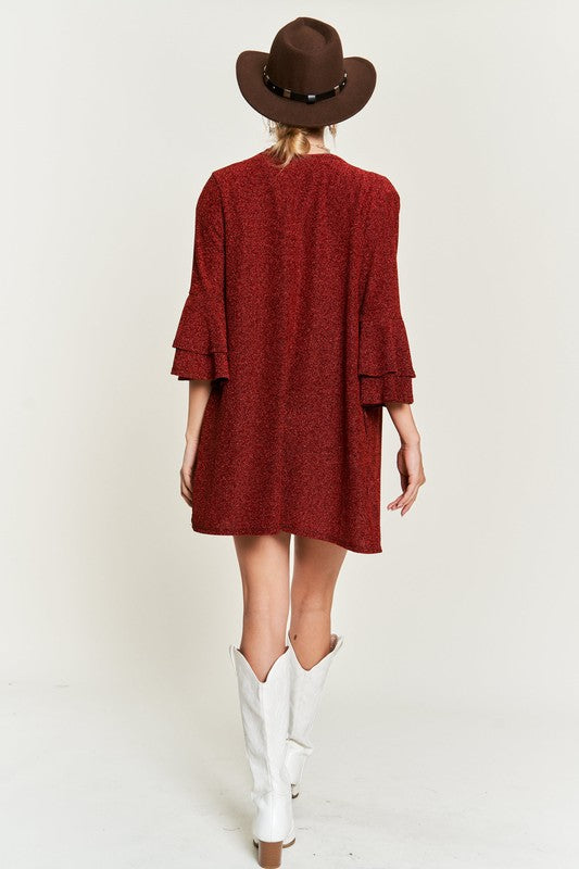 Glitter bell sleeve kimono cardigan-Jade By Jane-[option4]-[option5]-[option6]-[option7]-[option8]-Shop-Boutique-Clothing-for-Women-Online
