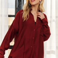 ADORA Button Down Linen Shirt-Blouses-Trendsi-[option4]-[option5]-[option6]-[option7]-[option8]-Shop-Boutique-Clothing-for-Women-Online