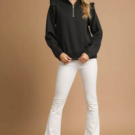 Umgee Cable Knit Textured Pullover with Ruffle Shoulders-Sweatshirts & Hoodies-Trendsi-[option4]-[option5]-[option6]-[option7]-[option8]-Shop-Boutique-Clothing-for-Women-Online