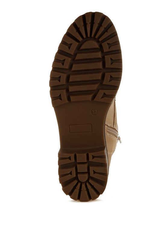 Mahisha Knitted Collar Zip-Up Hiker Boots-Rag Company-[option4]-[option5]-[option6]-[option7]-[option8]-Shop-Boutique-Clothing-for-Women-Online