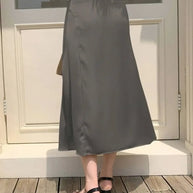 Asymmetric Wrap Midi Skirt with Fluted Hem-Skirts-Trendsi-[option4]-[option5]-[option6]-[option7]-[option8]-Shop-Boutique-Clothing-for-Women-Online