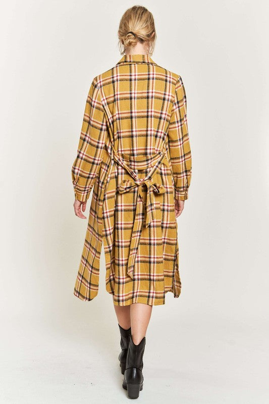 PLAID PRINT COLLAR LONG SHIRT DRESS PLUS SIZE-Jade By Jane-[option4]-[option5]-[option6]-[option7]-[option8]-Shop-Boutique-Clothing-for-Women-Online
