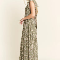 Jade By Jane Ruffle Sleeve Tiered Maxi Dress-Dresses-Trendsi-[option4]-[option5]-[option6]-[option7]-[option8]-Shop-Boutique-Clothing-for-Women-Online