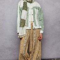 POL Button Down Patchwork Denim Jacket with Floral Print Details-Coats & Jackets-Trendsi-[option4]-[option5]-[option6]-[option7]-[option8]-Shop-Boutique-Clothing-for-Women-Online