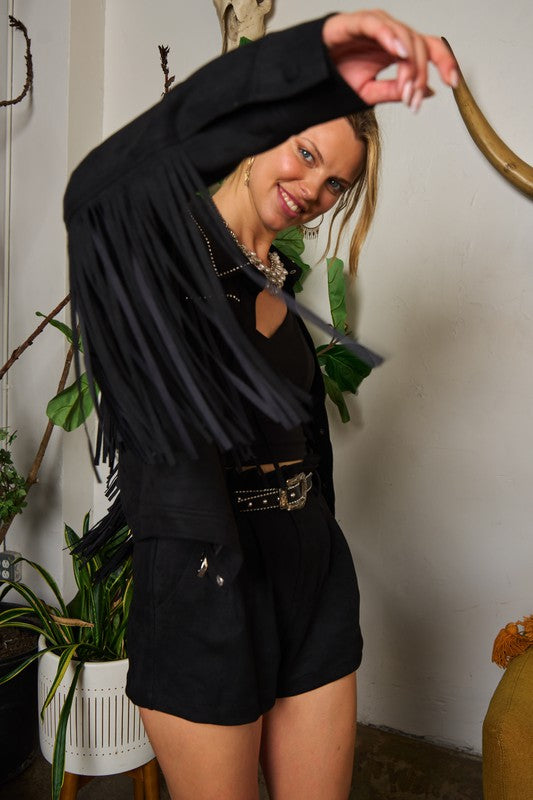 Suede studded fringe jacket PLUS SIZE-Jade By Jane-[option4]-[option5]-[option6]-[option7]-[option8]-Shop-Boutique-Clothing-for-Women-Online