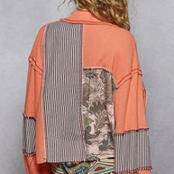 POL Button Down Patchwork Multi-Pattern Jacket-Jacket-Trendsi-[option4]-[option5]-[option6]-[option7]-[option8]-Shop-Boutique-Clothing-for-Women-Online