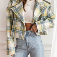 Plaid Lapel Collar Cropped Outerwear-jacket-Trendsi-[option4]-[option5]-[option6]-[option7]-[option8]-Shop-Boutique-Clothing-for-Women-Online