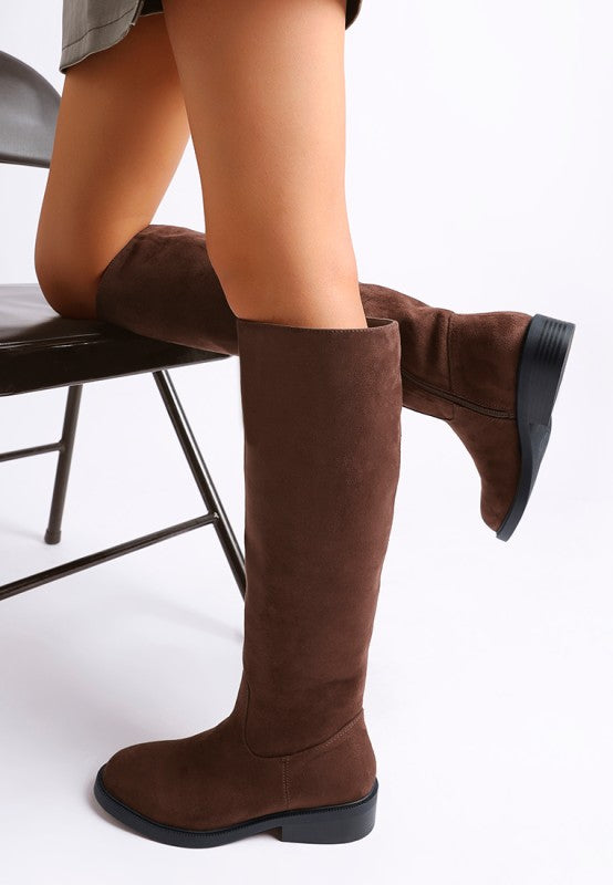 Chiru Round Toe Microfiber Calf Boots-Rag Company-[option4]-[option5]-[option6]-[option7]-[option8]-Shop-Boutique-Clothing-for-Women-Online