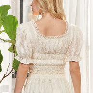 ADORA Lace Smocked Waist Peasant Top-top-Trendsi-[option4]-[option5]-[option6]-[option7]-[option8]-Shop-Boutique-Clothing-for-Women-Online