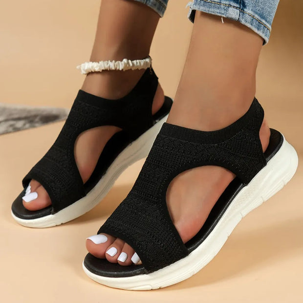 Peep Toe Solid Color Sandals-130 Sandals-Trendsi-[option4]-[option5]-[option6]-[option7]-[option8]-Shop-Boutique-Clothing-for-Women-Online