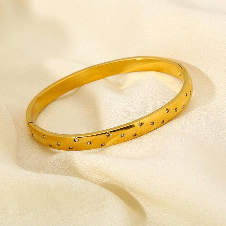18K Gold Plated Star-Shaped Bangle (With Box)-Bangles-Kiwidrop-Gold-[option4]-[option5]-[option6]-[option7]-[option8]-Shop-Boutique-Clothing-for-Women-Online
