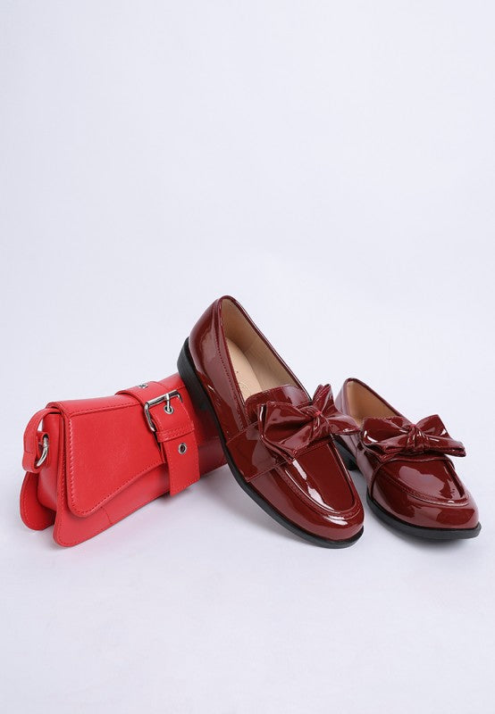 Araminta Classic Chunky Bow Loafers-Rag Company-[option4]-[option5]-[option6]-[option7]-[option8]-Shop-Boutique-Clothing-for-Women-Online