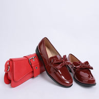 Araminta Classic Chunky Bow Loafers-Rag Company-[option4]-[option5]-[option6]-[option7]-[option8]-Shop-Boutique-Clothing-for-Women-Online