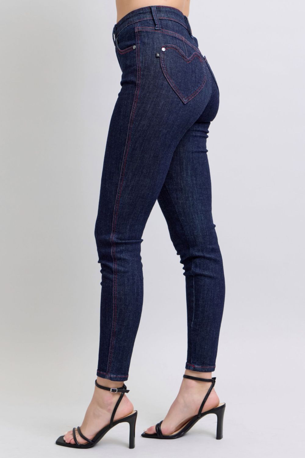 Judy Blue Heart Shaped Back Pockets Skinny Jeans-Trendsi-[option4]-[option5]-[option6]-[option7]-[option8]-Shop-Boutique-Clothing-for-Women-Online