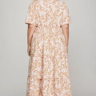 She + Sky Printed Notched Woven Tiered Pintuck Maxi Dress with Side Pockets-Dresses-Trendsi-[option4]-[option5]-[option6]-[option7]-[option8]-Shop-Boutique-Clothing-for-Women-Online