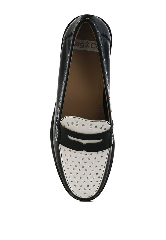 Raisa Stud Embellished Penny Loafers-Rag Company-[option4]-[option5]-[option6]-[option7]-[option8]-Shop-Boutique-Clothing-for-Women-Online