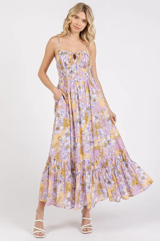 Mittoshop Floral Smocked Back Ruffled Hem Maxi Cami Dress-Dresses-Trendsi-[option4]-[option5]-[option6]-[option7]-[option8]-Shop-Boutique-Clothing-for-Women-Online