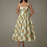 Lace Trim Floral Sleeveless Midi Dress-Dresses-Trendsi-[option4]-[option5]-[option6]-[option7]-[option8]-Shop-Boutique-Clothing-for-Women-Online