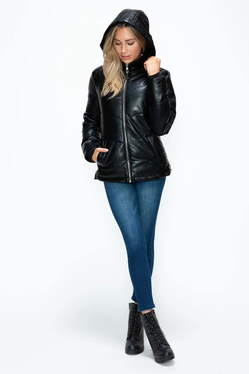 How Dare U Pocketed Zip Up Puffer Jacket with Removable Hood-Coats & Jackets-Trendsi-[option4]-[option5]-[option6]-[option7]-[option8]-Shop-Boutique-Clothing-for-Women-Online