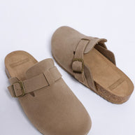 Ratiha Buckle Accent Slip-On Footbed Mules-Rag Company-[option4]-[option5]-[option6]-[option7]-[option8]-Shop-Boutique-Clothing-for-Women-Online