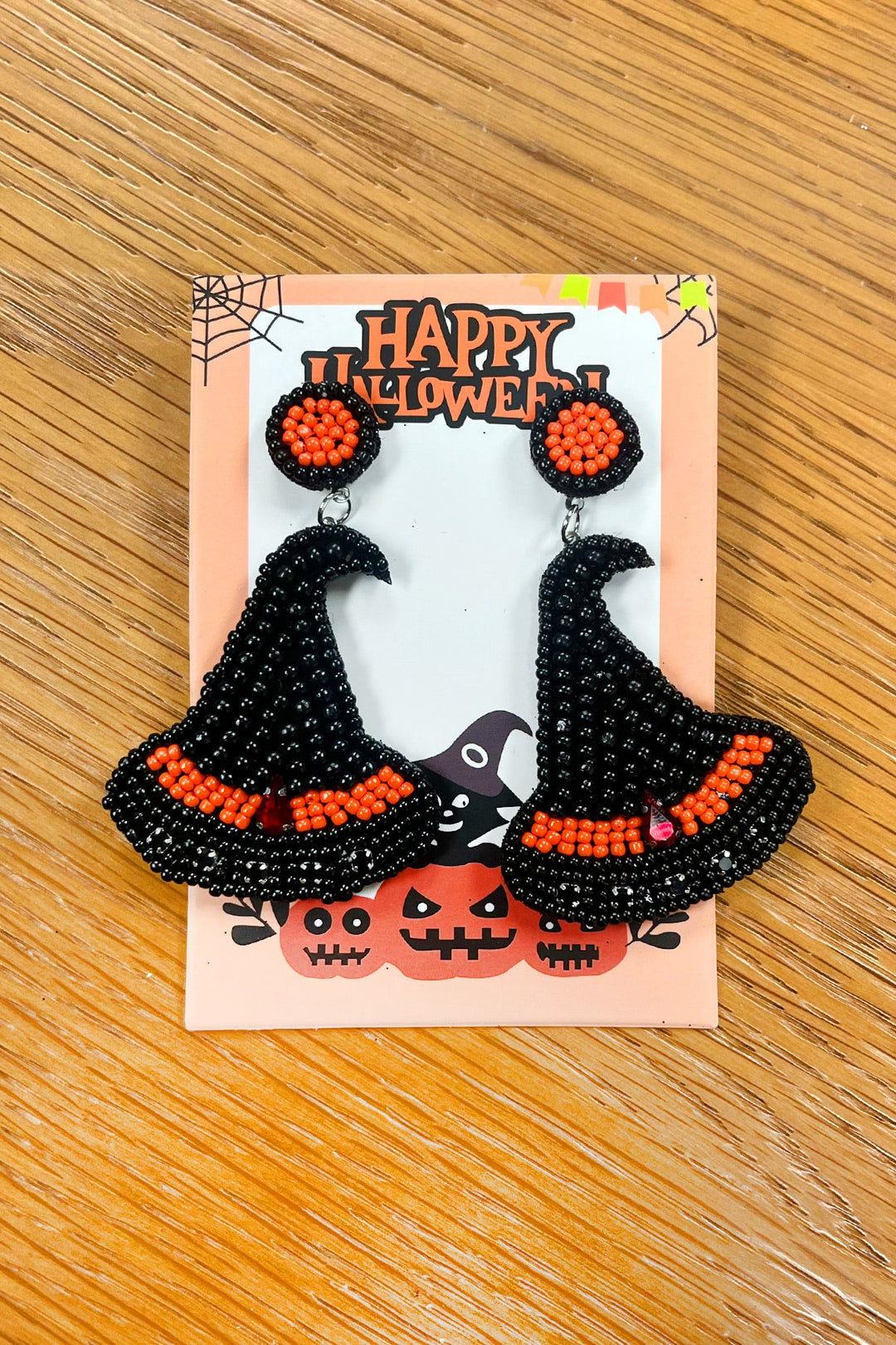 Witch Hat Beaded Halloween Earings-ICON-One Size Fits All-[option4]-[option5]-[option6]-[option7]-[option8]-Shop-Boutique-Clothing-for-Women-Online