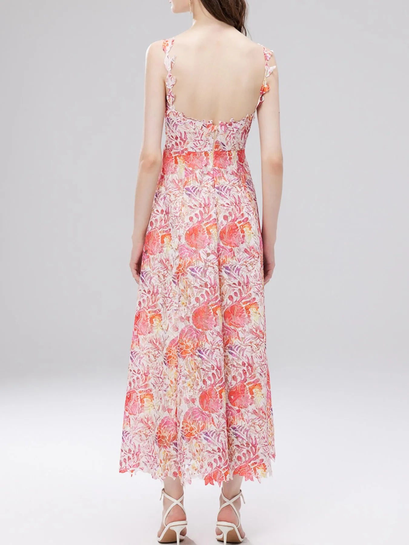 Floral Lace Sleeveless V-Neck Midi Dress-Dresses-Trendsi-[option4]-[option5]-[option6]-[option7]-[option8]-Shop-Boutique-Clothing-for-Women-Online