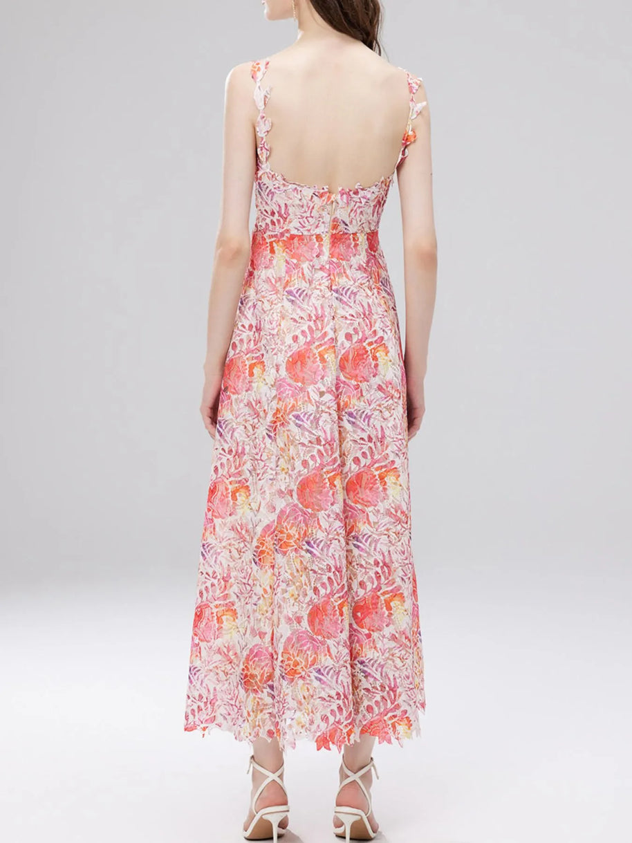 Floral Lace Sleeveless V-Neck Midi Dress-Dresses-Trendsi-[option4]-[option5]-[option6]-[option7]-[option8]-Shop-Boutique-Clothing-for-Women-Online