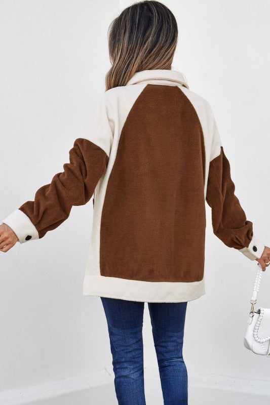 Colorblock Fleece Patchwork Button Down Shacket-JUNIPER BLVD-[option4]-[option5]-[option6]-[option7]-[option8]-Shop-Boutique-Clothing-for-Women-Online