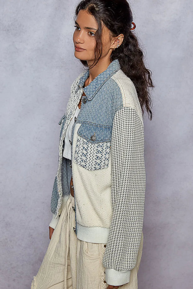 POL Lace Details Button Up Jacket with Chest Pockets-Jacket-Trendsi-[option4]-[option5]-[option6]-[option7]-[option8]-Shop-Boutique-Clothing-for-Women-Online