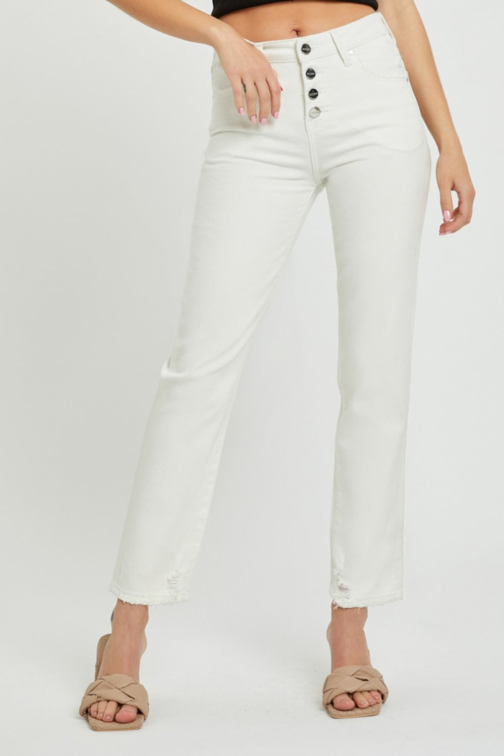 RISEN Mid-Rise Tummy Control Straight Jeans-Trendsi-White-0-[option4]-[option5]-[option6]-[option7]-[option8]-Shop-Boutique-Clothing-for-Women-Online