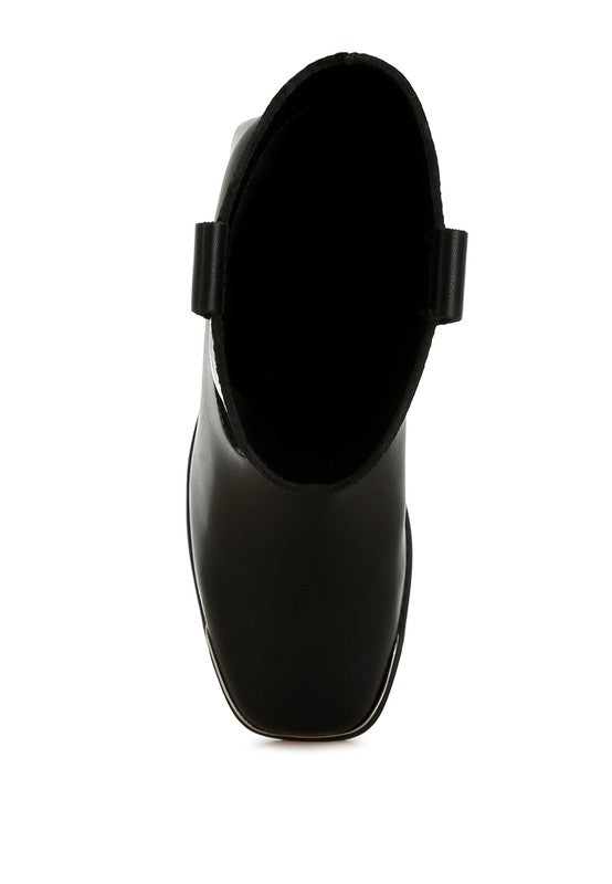 Iliad Genuine Leather Metallic Accent Ankle Boots-Rag Company-[option4]-[option5]-[option6]-[option7]-[option8]-Shop-Boutique-Clothing-for-Women-Online