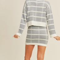 MABLE Plaid Button Down Sweater Cardigan and Mini Skirt Set-Sets-Trendsi-[option4]-[option5]-[option6]-[option7]-[option8]-Shop-Boutique-Clothing-for-Women-Online