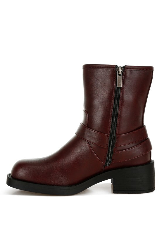 Caribou Harness Detail Biker Boots-Rag Company-[option4]-[option5]-[option6]-[option7]-[option8]-Shop-Boutique-Clothing-for-Women-Online