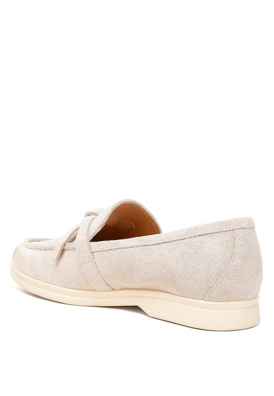 Nautica Genuine Suede Knot Detailed Loafers-Rag Company-[option4]-[option5]-[option6]-[option7]-[option8]-Shop-Boutique-Clothing-for-Women-Online