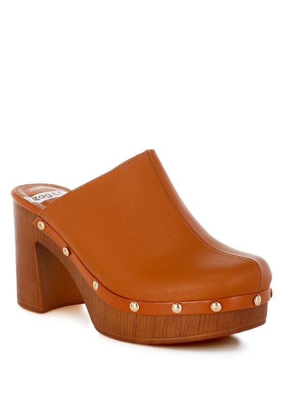 Benji Recycled Leather Clogs-Rag Company-[option4]-[option5]-[option6]-[option7]-[option8]-Shop-Boutique-Clothing-for-Women-Online