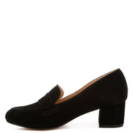 Astra Block Heel Genuine Suede Loafers-Rag Company-[option4]-[option5]-[option6]-[option7]-[option8]-Shop-Boutique-Clothing-for-Women-Online