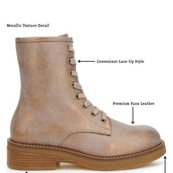 Clover Faux Leather Lace Up Boots-Rag Company-[option4]-[option5]-[option6]-[option7]-[option8]-Shop-Boutique-Clothing-for-Women-Online