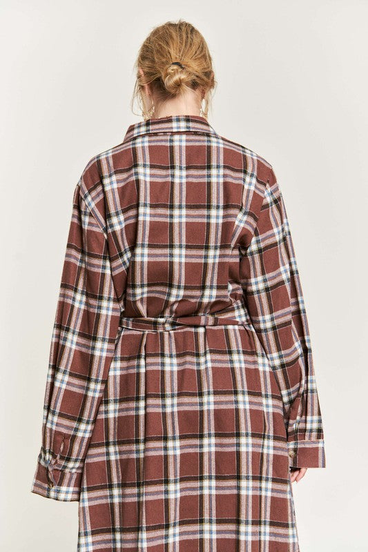 PLAID PRINT COLLAR LONG SHIRT DRESS PLUS SIZE-Jade By Jane-[option4]-[option5]-[option6]-[option7]-[option8]-Shop-Boutique-Clothing-for-Women-Online