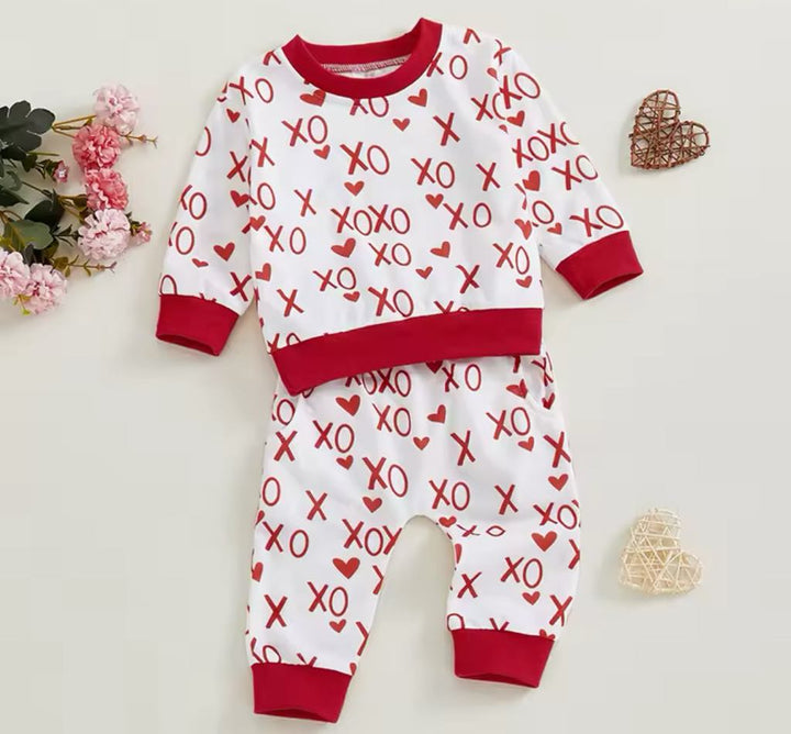 PREORDER: Valentine Girls Sweatshirt and Pant Set