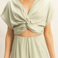 HYFVE Twisted Front Short Sleeve Top and Wide Leg Pants Set-Sets-Trendsi-[option4]-[option5]-[option6]-[option7]-[option8]-Shop-Boutique-Clothing-for-Women-Online