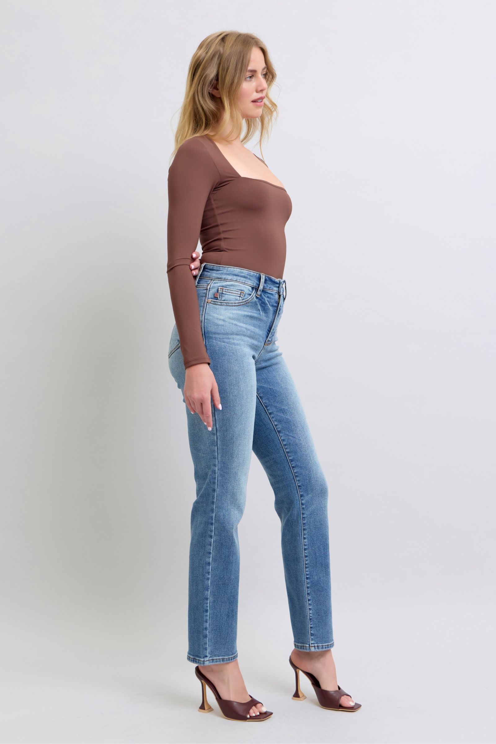 Judy Blue Vintage Wash Thermal Straight Jeans-Trendsi-[option4]-[option5]-[option6]-[option7]-[option8]-Shop-Boutique-Clothing-for-Women-Online