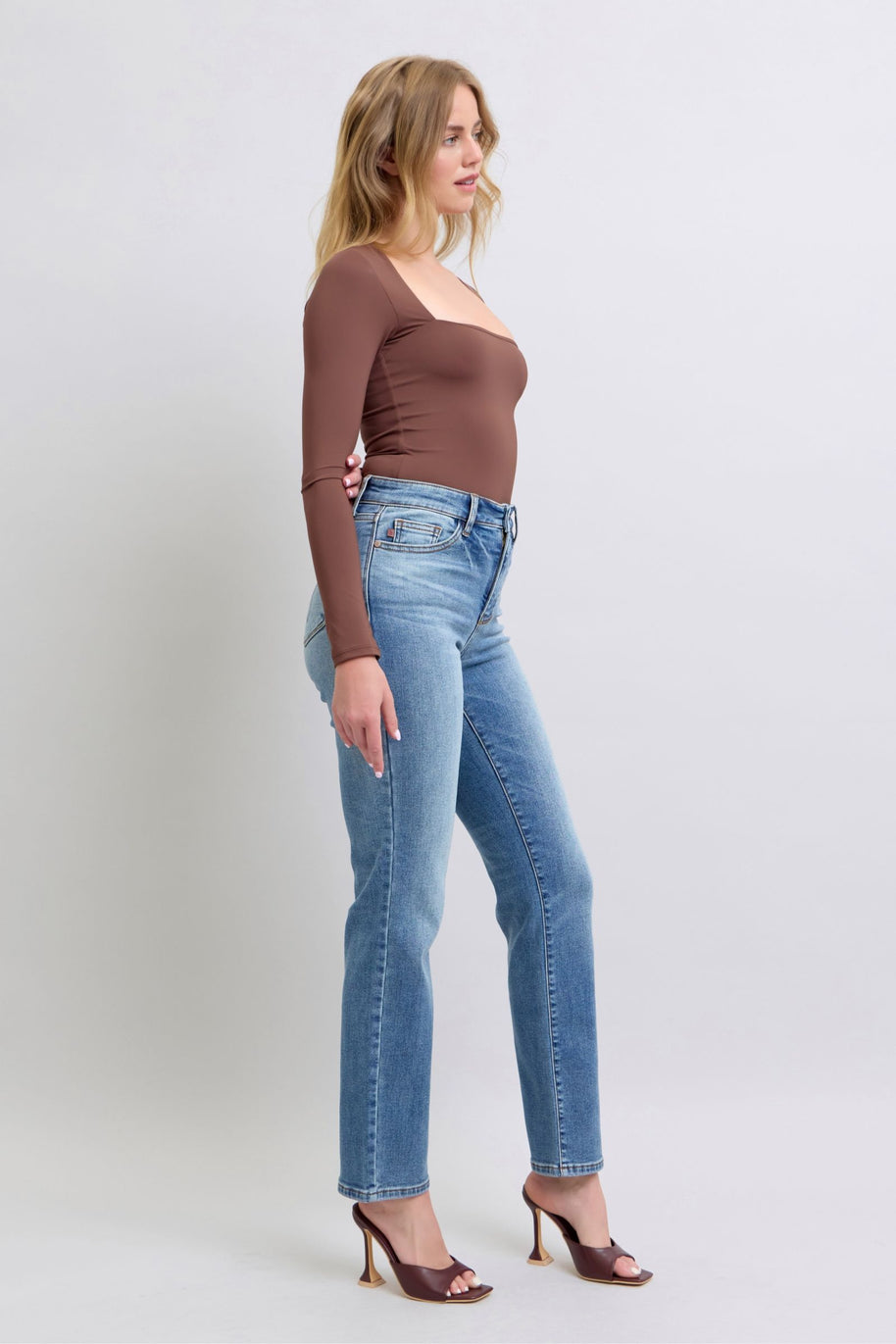 Judy Blue Vintage Wash Thermal Straight Jeans-Trendsi-[option4]-[option5]-[option6]-[option7]-[option8]-Shop-Boutique-Clothing-for-Women-Online