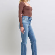 Judy Blue Vintage Wash Thermal Straight Jeans-Trendsi-[option4]-[option5]-[option6]-[option7]-[option8]-Shop-Boutique-Clothing-for-Women-Online