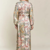 ADORA Printed V-Neck Batwing Sleeve Dress-Dresses-Trendsi-[option4]-[option5]-[option6]-[option7]-[option8]-Shop-Boutique-Clothing-for-Women-Online