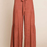 Tie front ruched waist back pants PLUS SIZE-Jade By Jane-[option4]-[option5]-[option6]-[option7]-[option8]-Shop-Boutique-Clothing-for-Women-Online