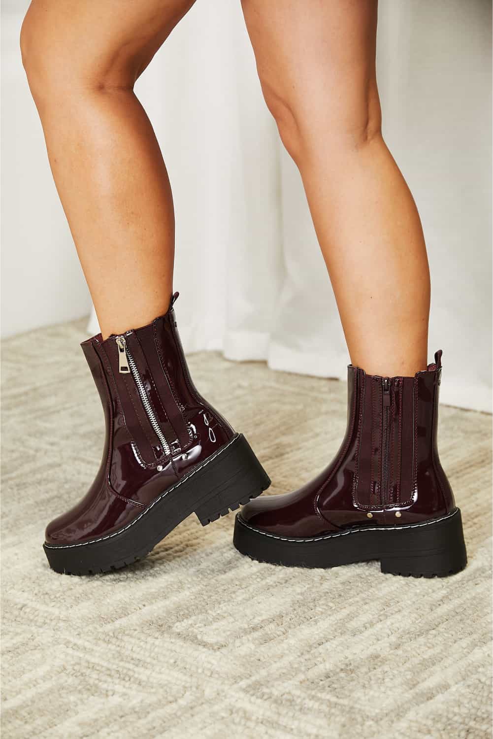 Forever Link Side Zip Platform Boots-Boots-Trendsi-[option4]-[option5]-[option6]-[option7]-[option8]-Shop-Boutique-Clothing-for-Women-Online