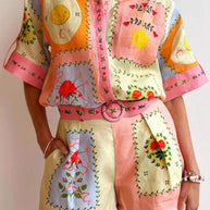 Printed Short Sleeve Shirt and Shorts Set-Sets-Trendsi-[option4]-[option5]-[option6]-[option7]-[option8]-Shop-Boutique-Clothing-for-Women-Online