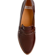 Noshiya Patent Pleather Penny Loafers-Rag Company-[option4]-[option5]-[option6]-[option7]-[option8]-Shop-Boutique-Clothing-for-Women-Online